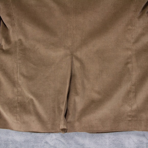 Stafford Mens 42R Brown Taupe Corduroy Sport Coat Blazer Elbow‎ Patch - Picture 12 of 16